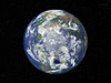 Fully lit Earth centered on the North Pole Poster Print