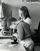 Side profile of a boy looking through a microscope Poster Print - Item # VARSAL2553420A