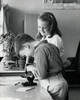Side profile of a boy looking through a microscope Poster Print - Item # VARSAL2553420A