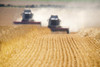 Combines Harvesting Field, North Yorkshire, England PosterPrint - Item # VARDPI1828386