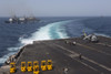 U.S. Navy ships in the Arabian Sea during a replenishment at sea exercise Poster Print - Item # VARPSTGKR100264M