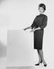Businesswoman holding a blank placard Poster Print - Item # VARSAL25548988