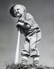 Low angle view of a boy leaning on a baseball bat Poster Print - Item # VARSAL25520405