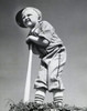 Low angle view of a boy leaning on a baseball bat Poster Print - Item # VARSAL25520405
