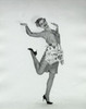 Portrait of a young woman standing on one leg Poster Print - Item # VARSAL25541961