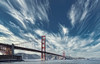 Suspension bridge over Pacific ocean, Golden Gate Bridge, San Francisco Bay, San Francisco, California, USA Poster Print - Item # VARPPI168393