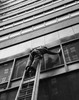 Low angle view of window washer cleaning window Poster Print - Item # VARSAL25537395