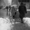 USA  New York City   pedestrians walking through snow Poster Print - Item # VARSAL255416499