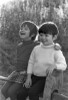Little boy and girl sitting on a rail fence Poster Print - Item # VARSAL2559981