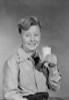 Portrait of smiling boy with glass of milk Poster Print - Item # VARSAL255419735