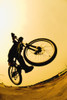 Silhouette Of A Cyclist Against A Yellow Sky PosterPrint - Item # VARDPI1777769