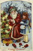 Merry Christmas: Santa & Girl Decorating Tree  Nostalgia Cards Poster Print - Item # VARSAL9801189