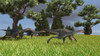 Three Gigantoraptors running across a grassy field Poster Print - Item # VARPSTKVA600469P