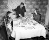 Family with children at dining table on Thanksgiving Day Poster Print - Item # VARSAL25528777