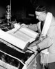 Side profile of a rabbi reading the Torah in a synagogue Poster Print - Item # VARSAL25527652