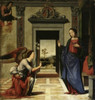 The Annunciation    1466    Benvenuto di Giovanni   Tempera on Wood Panel   Pinacoteca  Volterra  Italy Poster Print - Item # VARSAL263400
