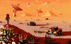 A human tracking station, part of a colony, on a distant alien planet in the distant future Poster Print - Item # VARPSTMAS100554S