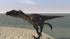 Utahraptor running along a bay Poster Print - Item # VARPSTKVA600179P