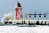 South Pier Lighthouse  South Haven  Michigan Poster Print by Panoramic Images (18 x 12) - Item # PPI102254
