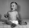 Baby boy wearing diaper and making faces Poster Print - Item # VARSAL2559141A