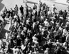 USA  New York City  high angle view of pedestrians crossing street Poster Print - Item # VARSAL255417460