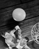 High angle view of two young men playing basketball Poster Print - Item # VARSAL2555988