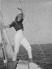 Young attractive woman weaving from yacht deck Poster Print - Item # VARSAL255421975