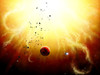 Artist's concept of a manned expedition to the inner planets of a raging star Poster Print - Item # VARPSTBCH100006S
