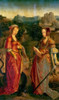 Saint Catherine and Saint Marguerite   Flemish School   16th Century   France   Paris   Musee du Louvre Poster Print - Item # VARSAL11582182