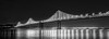 Suspension bridge over Pacific ocean lit up at night, Bay Bridge, San Francisco Bay, San Francisco, California, USA Poster Print - Item # VARPPI168490