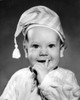 Portrait of smiling baby in nightcap Poster Print - Item # VARSAL25549976