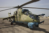An Mi-35 attack helicopter operated by the Afghan National Army Air Corp at Kunduz Airfield, Northern Afghanistan Poster Print - Item # VARPSTTMO100478M