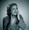 Studio shot of terrified young woman Poster Print - Item # VARSAL255417175