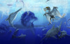 Early Jurassic European pelagic scene with various extinct animals Poster Print - Item # VARPSTATU600004P