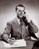 Close-up of a businessman talking on the telephone in an office Poster Print - Item # VARSAL2553105