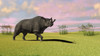 Brontotherium grazing in prehistoric grasslands Poster Print - Item # VARPSTKVA600022P
