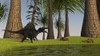 Spinosaurus hunting along the edge of a swamp while a pair of Eurohippus graze nearby Poster Print - Item # VARPSTKVA600637P