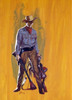 Portrait of cowboy holding shotgun and saddle Poster Print - Item # VARSAL902136912