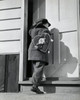 Rear view of a boy entering a house Poster Print - Item # VARSAL25538812