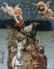 Santa with Two Angels and His Sleigh  Nostalgia Cards Poster Print - Item # VARSAL9801338