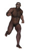 Male homo erectus running, white background Poster Print