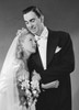 Bride and groom portrait Poster Print