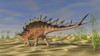 Kentrosaurus walking across a barren landscape Poster Print - Item # VARPSTKVA600529P