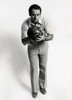 Front view of mid adult man holding bowling ball Poster Print - Item # VARSAL9904532