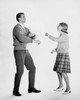 Side profile of a young couple dancing Poster Print - Item # VARSAL25541450