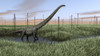 Mamenchisaurus walking through wetlands Poster Print - Item # VARPSTKVA600802P