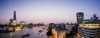 Elevated view of buildings at the waterfront during dusk, City of London, Southwark, London, England Poster Print - Item # VARPPI167495