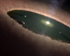 A gap in a protoplanetary, or planet-forming, disk surrounding a young star Poster Print