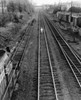 High angle view of a man walking on railroad tracks Poster Print - Item # VARSAL2556228