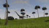 Mamenchisaurus walking across a grassy field Poster Print - Item # VARPSTKVA600611P